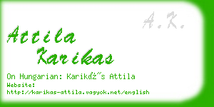 attila karikas business card